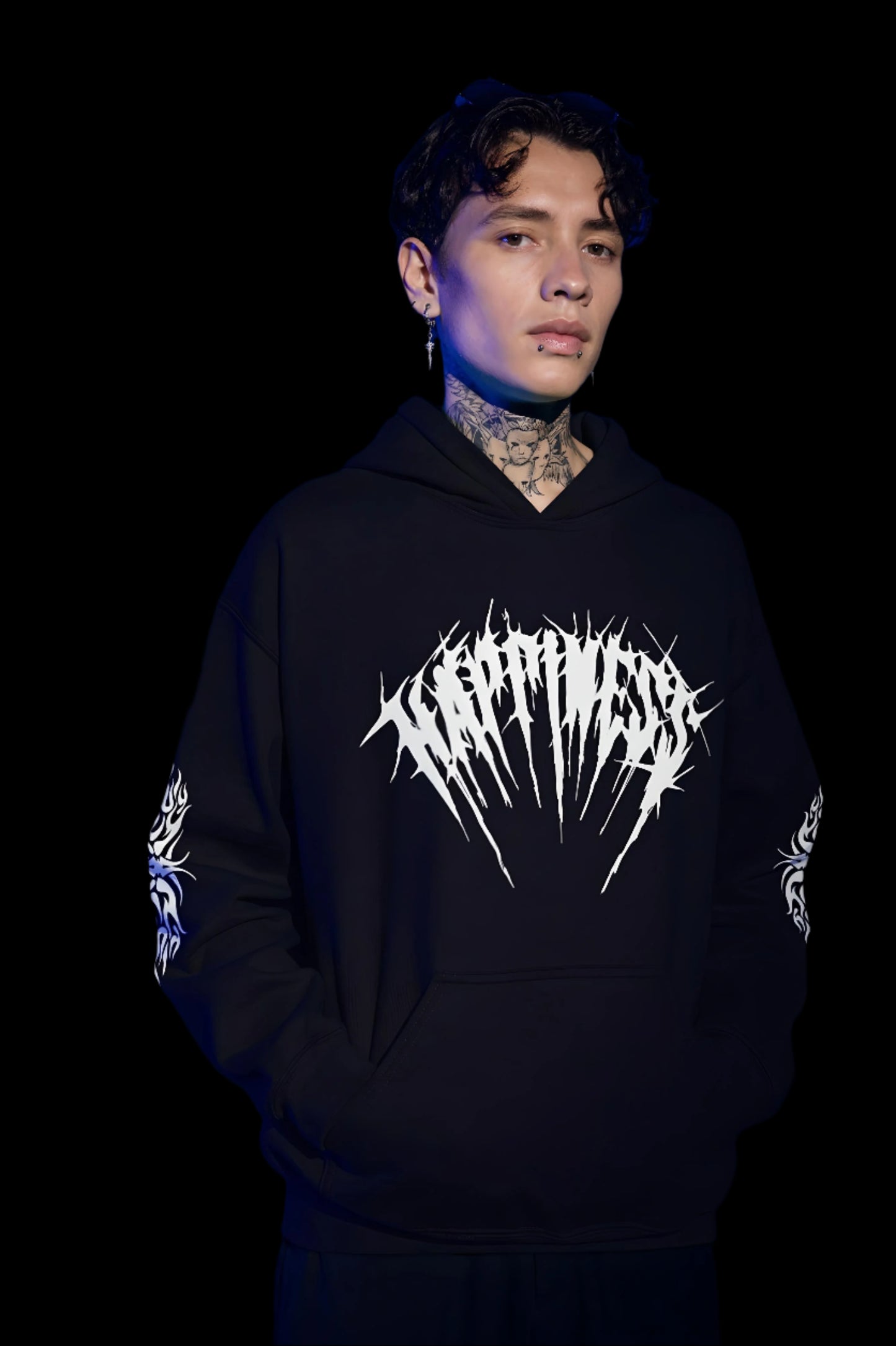 Happiness Goth Black Hoodie