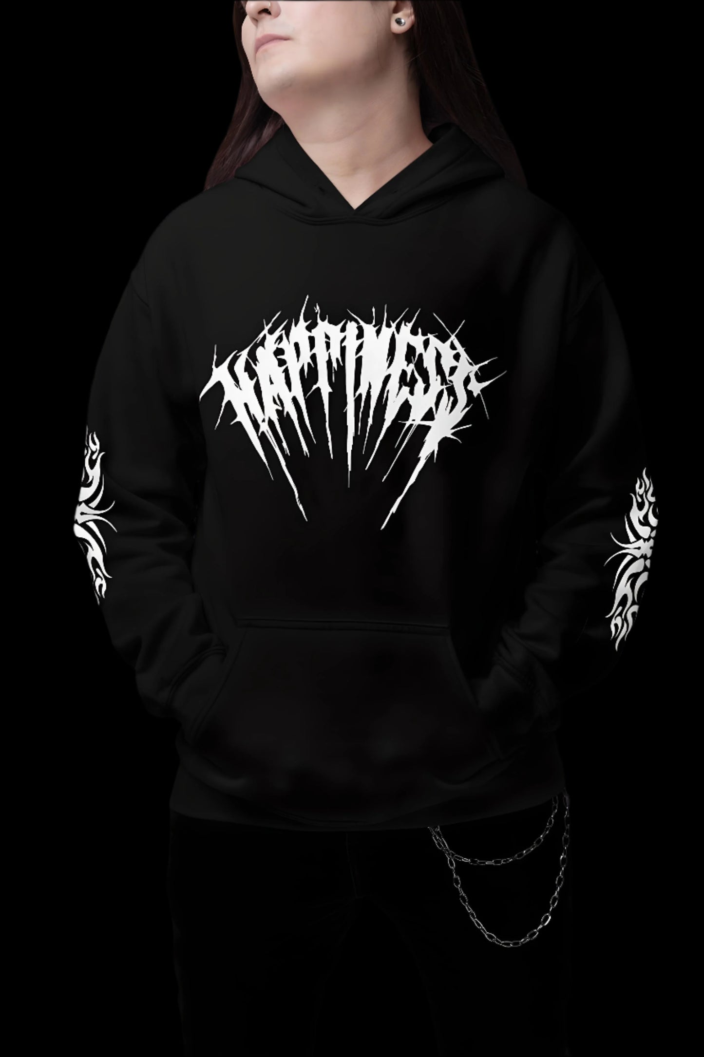Happiness Goth Black Hoodie