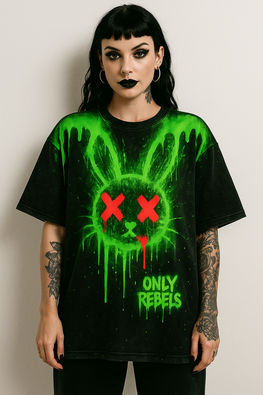 Only Rebel Logo Glow in The Dark Oversize Shirt